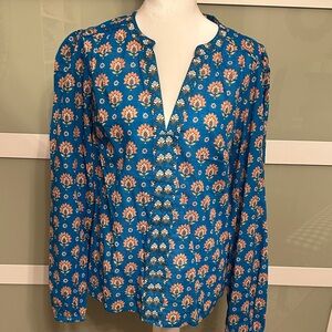 Boden Floral Blue lightweight shirt